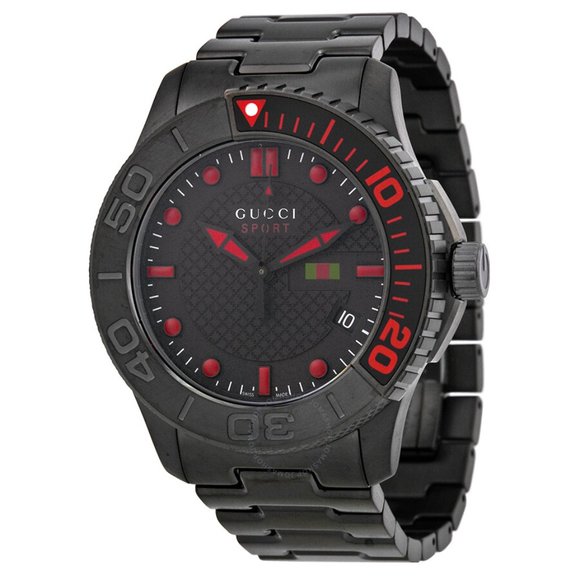 Gucci Classic Sport Black Ion-plated 44mm Men's Watch, Swiss Made, NEW, YA126230 - Picture 3 of 5